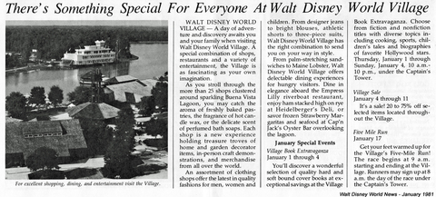 Walt Disney World News February 1981