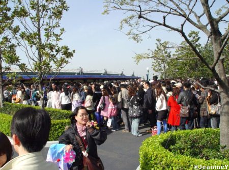 Arriving at Tokyo Disneyland for Re-Dedication Ceremony