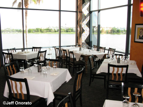 Wolfgang Puck Cafe Upstairs to Dining Room
