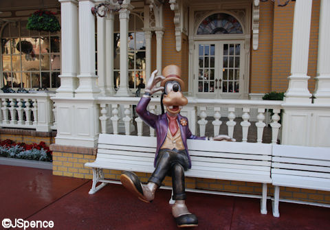 Goofy on a Bench