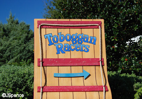 Toboggan Racers Sign