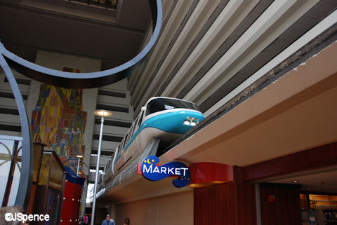 Monorail inside the Contemporary