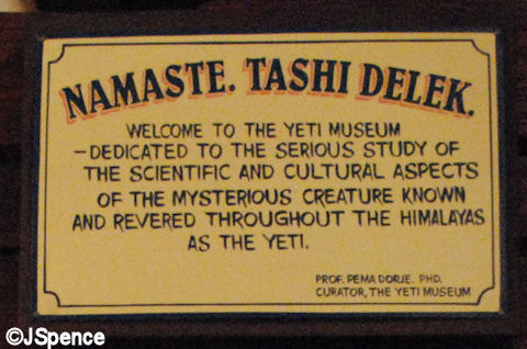 Yeti Museum Sign