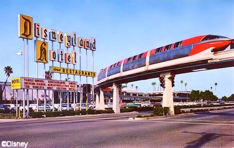 Monorail at Disneyland Hotel