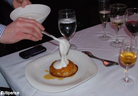 Upside-Down Steamed Orange Pudding with Caramelized Clotted Cream