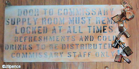 Commissary Sign and Locks