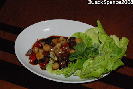 Lettuce Wrap Appetizer at The Wave in the Contemporary