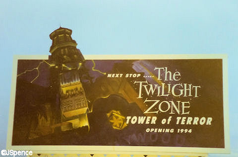 Tower of Terror Construction Billboard