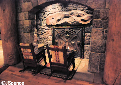 Villa Lobby and Fireplace