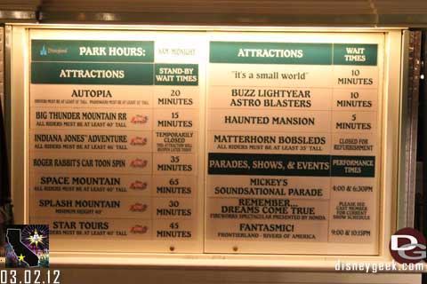 Disneyland Resort Photo Update - 3/02/12