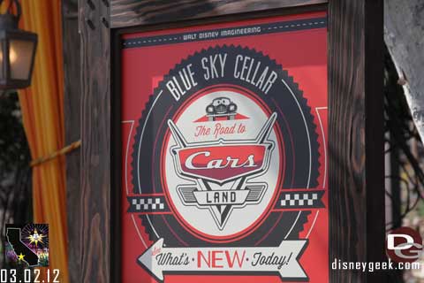 The Road to Cars Land - Blue Sky Cellar