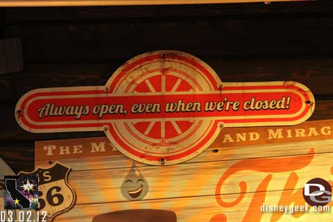 The Road to Cars Land - Blue Sky Cellar