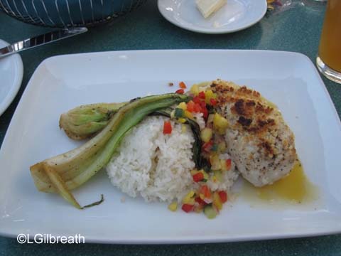 Ariel's Grotto Macadamia crusted mahi