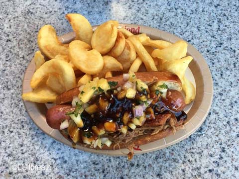 Pixar Fest Pulled Pork Dog