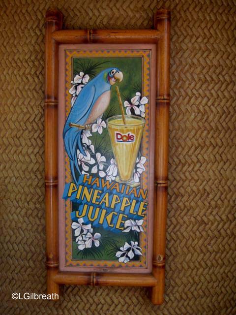 Dole Pineapple Juice sign