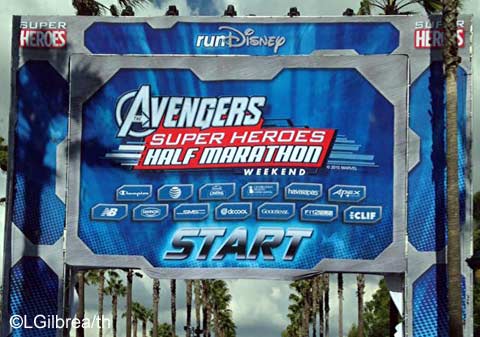 Avengers Half Marathon Start Line