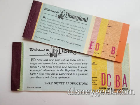 Disneyland Ticket books