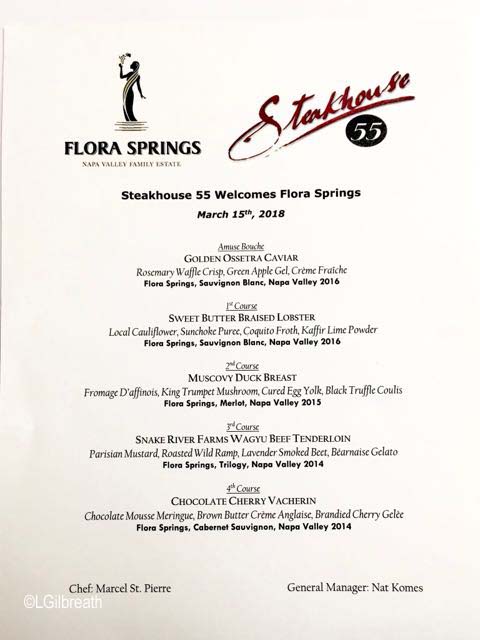 Flora Springs Winemaker dinner