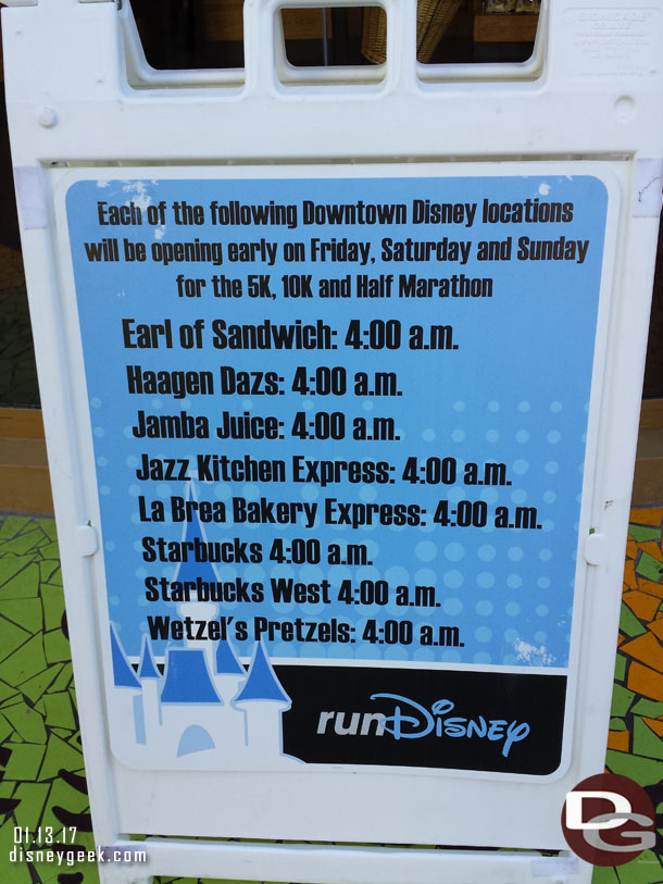 Downtown Disney Early Openings
