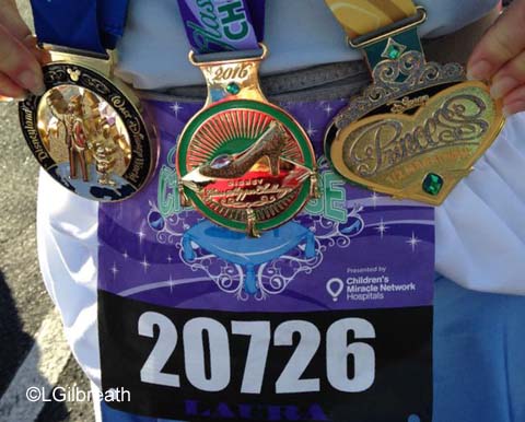 2016 Princess Half Marathon medals