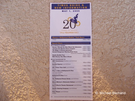 Times Guide for May 1st
