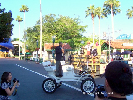 VP of Hollywood Studios talking to guests