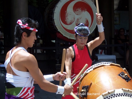 Drummers in action