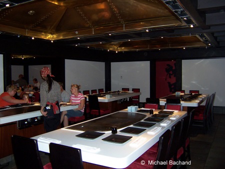 Inside Teppan Edo restaurant