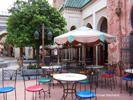 Outside cafe seating