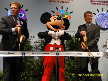 Cutting the ribbon