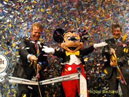 Cutting the ribbon