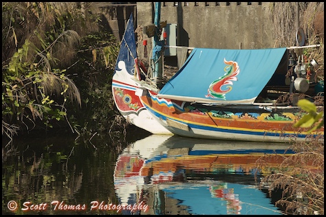 Ceremonial Canoe in Disney's Animal Kingdom, Walt Disney World, Orlando, Florida.