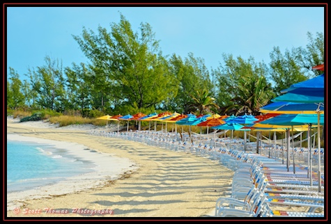 Serenity Bay beach on Castaway Cay, Disney Cruise Line, Bahamas.