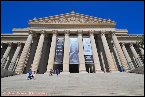 US National Archives building in Washington, DC.