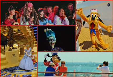 Disney characters on the Disney Dream cruise ship.