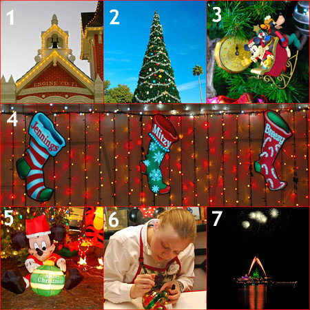 Walt Disney World Christmas Holiday Photo Collage, Orlando, Florida