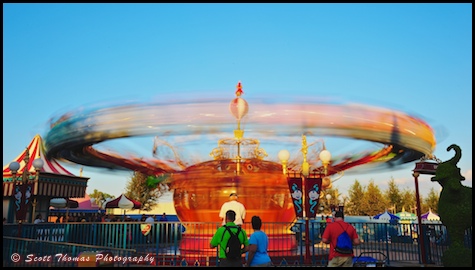 Dumbo ride in Magic Kingdom's Fantasyland, Walt Disney World, Orlando, Florida