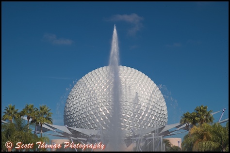 Innovention Fountain in Epcot's Innoventions Plaza, Walt Disney World, Orlando, Florida.