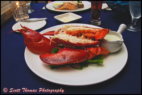 Maine Lobster entree served at Narcoossee's restaurant in the Grand Flordian Resort, Walt Disney World, Orlando, Florida.