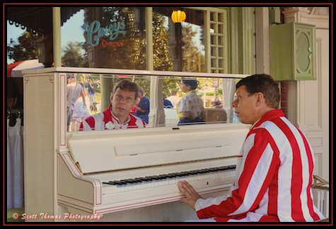 Casey's Corner Piano Player in the Magic Kingdom