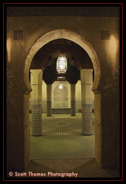 Entrance to the Fez House in the Morocco pavilion in Epcot's World Showcase, Walt Disney World, Orlando, Florida Entrance to the Fez House in the Morocco pavilion in Epcot's World Showcase, Walt Disney World, Orlando, Florida
