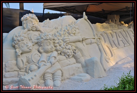 Brave Sand Sculpture in Epcot, Walt Disney World, Orlando, Florida