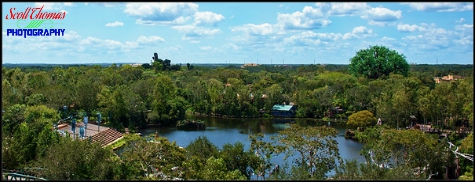View of Disney's Animal Kingdom while riding Expedition: EVEREST, Walt Disney World, Orlando, Florida
