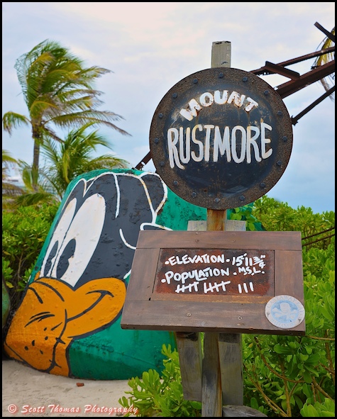 Mount Rustmore on Castaway Cay on a Disney Dream cruise.