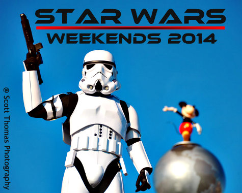 Imperial Storm Trooper patrols the enterance to Disney's Hollywood Studios during Star Wars Weekends, Walt Disney World, Orlando, Florida