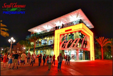 Coca-Cola Store at night in Disney Springs, Walt Disney World, Orlando, Florida