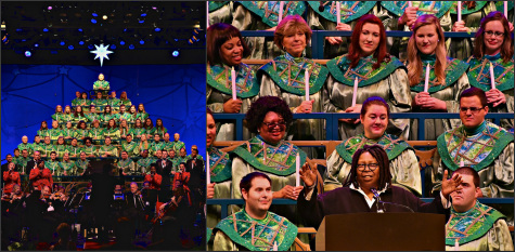 Whoopi Goldberg narrates the Candlelight Processional in the America Gardens Theatre at Epcot's World Showcase on Saturday, December 5, 2015, Walt Disney World, Orlando, Florida