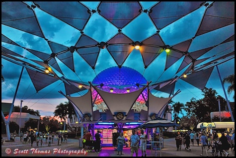 Spaceship Earth in Epcot's Future World, Walt Disney World, Orlando, Florida Spaceship Earth in Epcot's Future World, Walt Disney World, Orlando, Florida