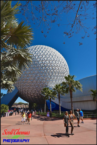 Spaceship Earth in Epcot's Future World, Walt Disney World, Orlando, Florida