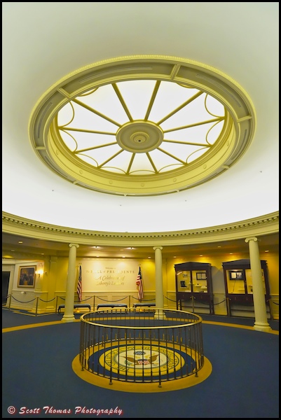 Hall of Presidents foyer in Liberty Square in the Magic Kingdom, Walt Disney World, Orlando, Florida. Hall of Presidents foyer in Liberty Square in the Magic Kingdom, Walt Disney World, Orlando, Florida.